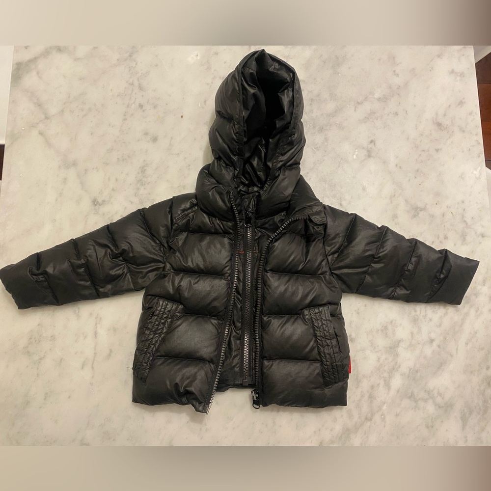 one kid double-zippered Road Coat - Black 2T